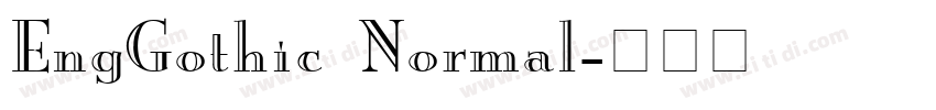 EngGothic Normal字体转换